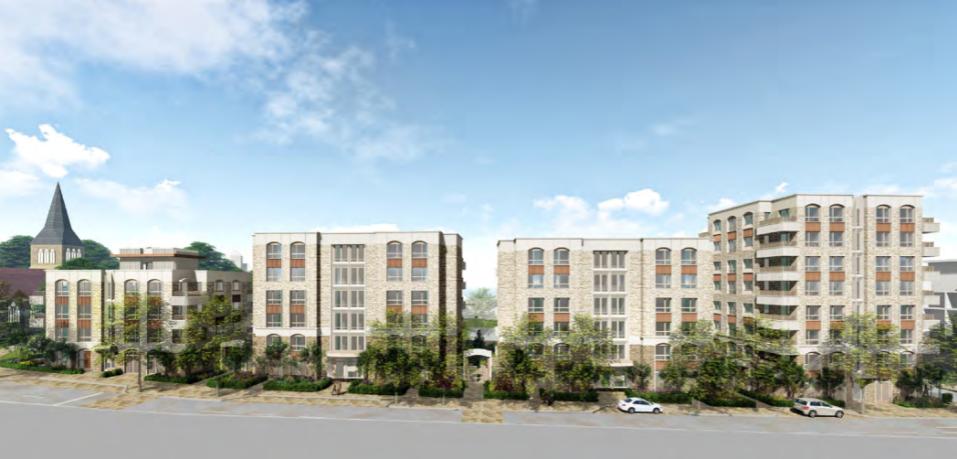 A 3D drawing of the new development on the site of Beech Tree Place