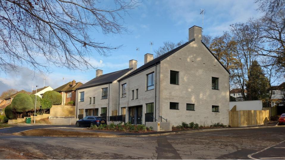 Photo of the new houses at Radcliffe Gardens