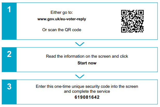 EU Citizens online response instructions example